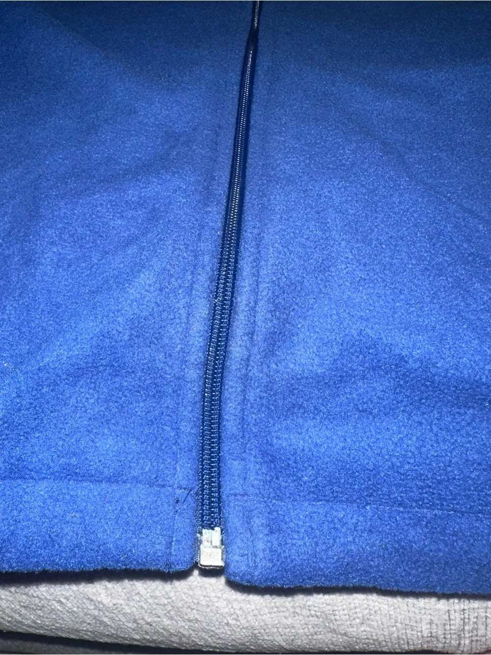 Columbia Gray Fleece Jacket with Blue Trim